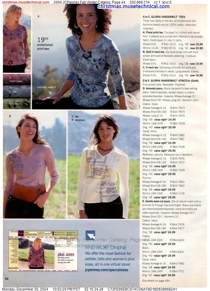 2004 JCPenney Fall Winter Catalog, Page 44