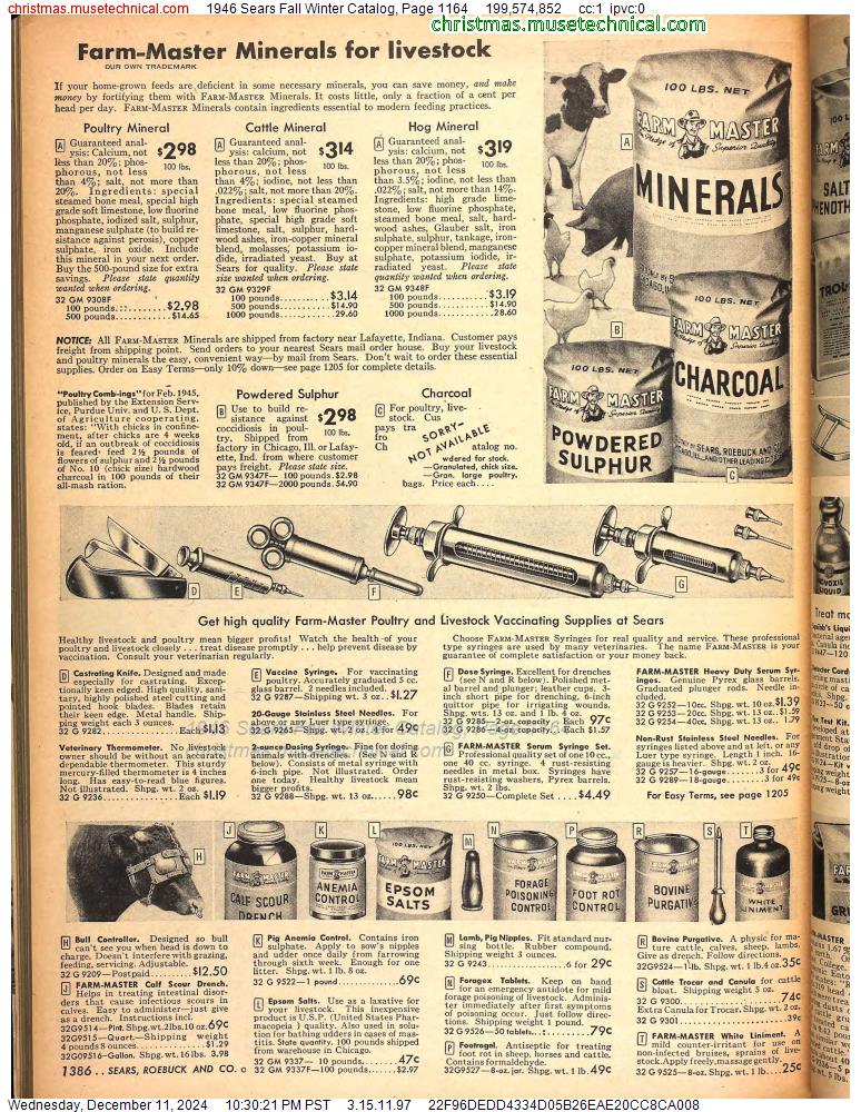 1946 Sears Fall Winter Catalog, Page 1164