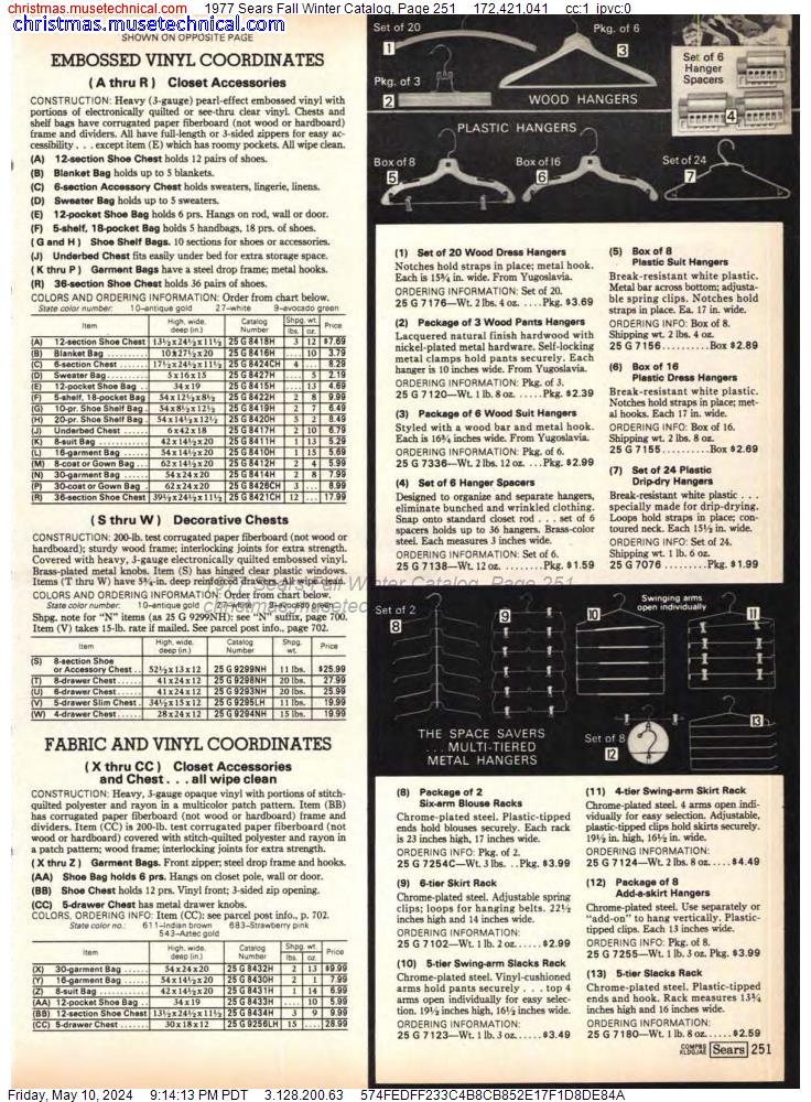 1977 Sears Fall Winter Catalog, Page 251