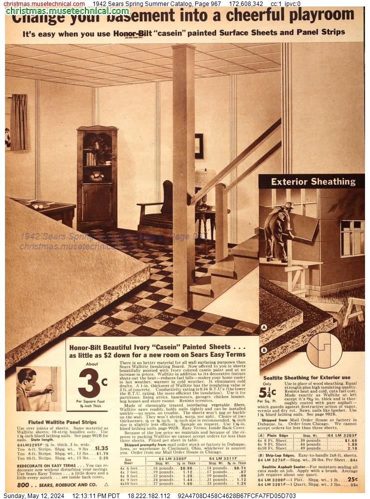 1942 Sears Spring Summer Catalog, Page 967