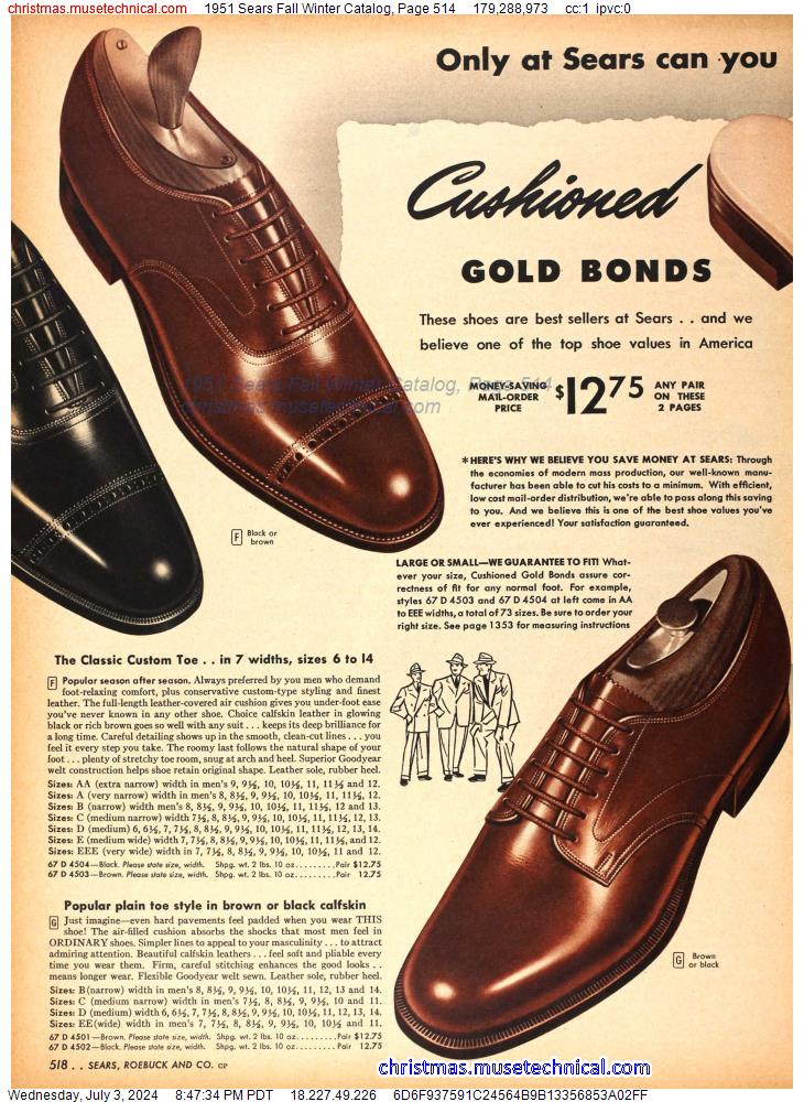 1951 Sears Fall Winter Catalog, Page 514
