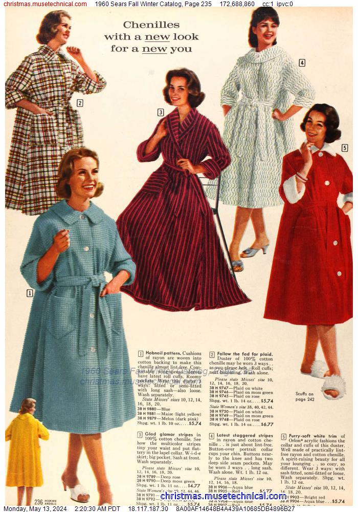 1960 Sears Fall Winter Catalog, Page 235