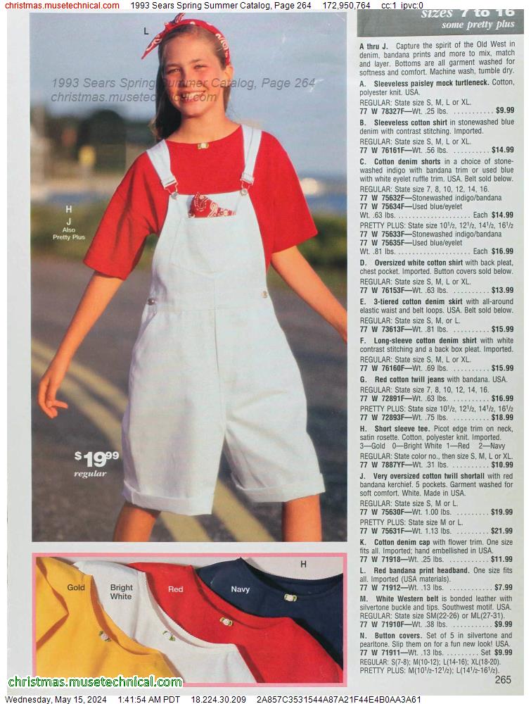1993 Sears Spring Summer Catalog, Page 264