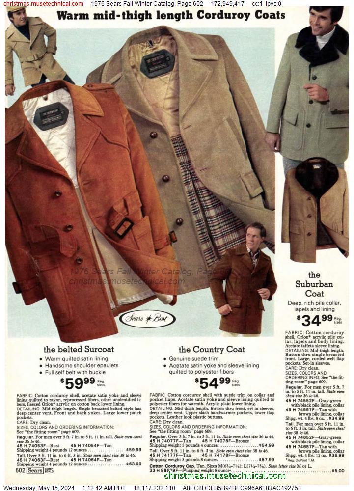 1976 Sears Fall Winter Catalog, Page 602