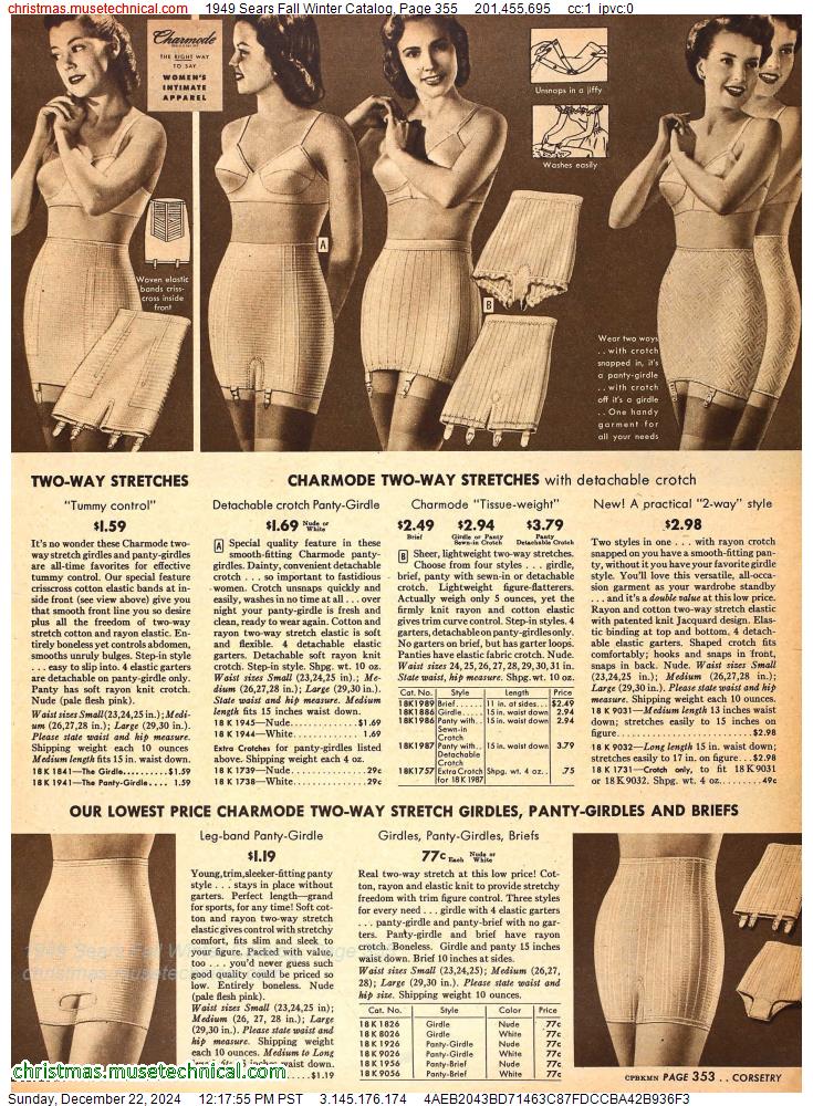 1949 Sears Fall Winter Catalog, Page 355