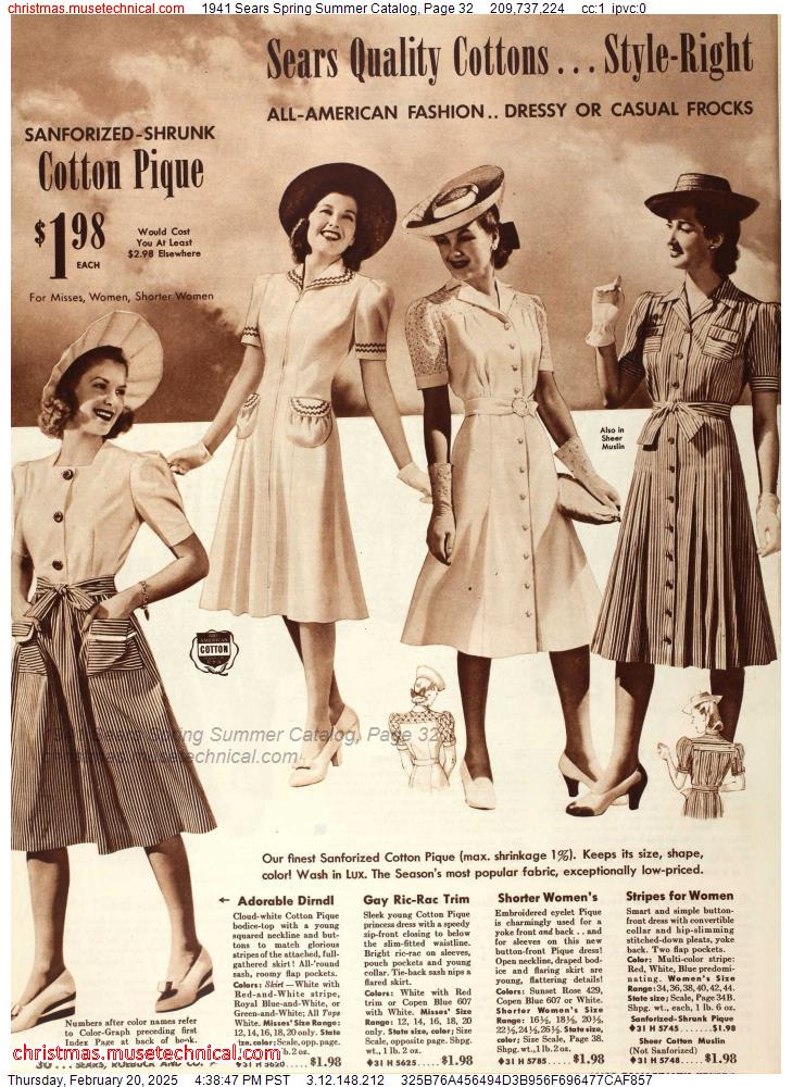 1941 Sears Spring Summer Catalog, Page 32