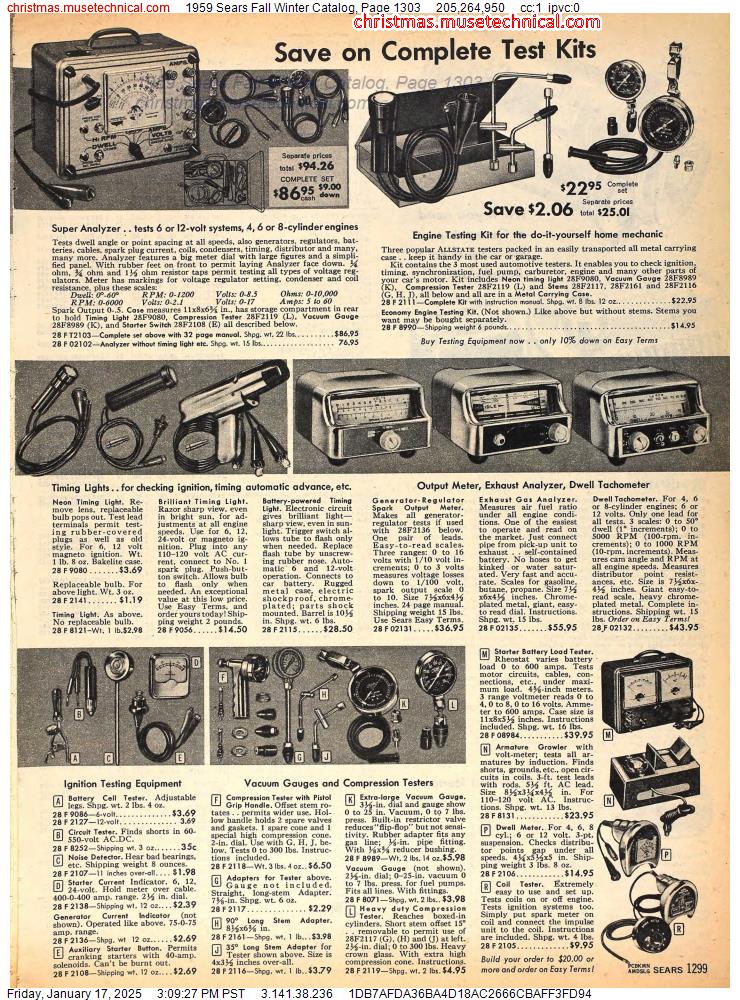 1959 Sears Fall Winter Catalog, Page 1303