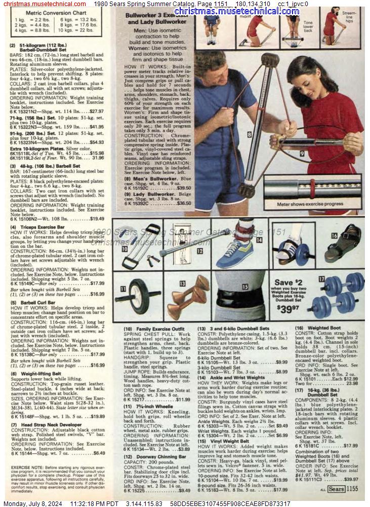 1980 Sears Spring Summer Catalog, Page 1151