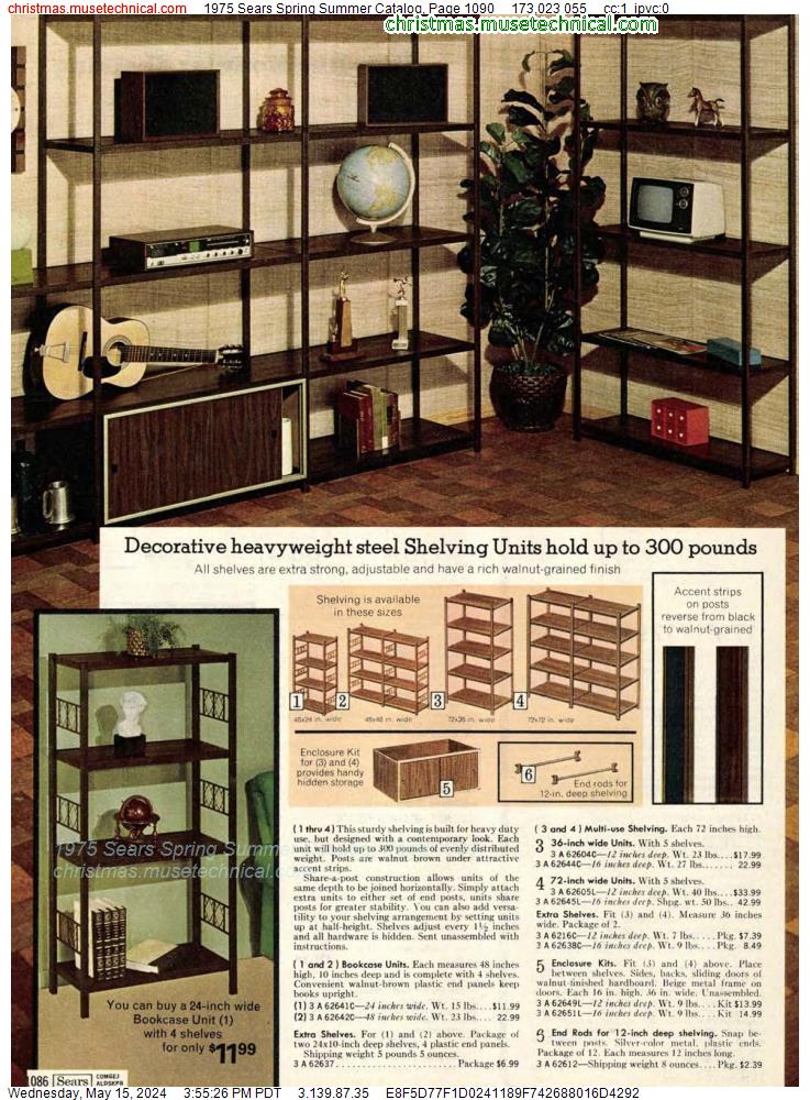 1975 Sears Spring Summer Catalog, Page 1090
