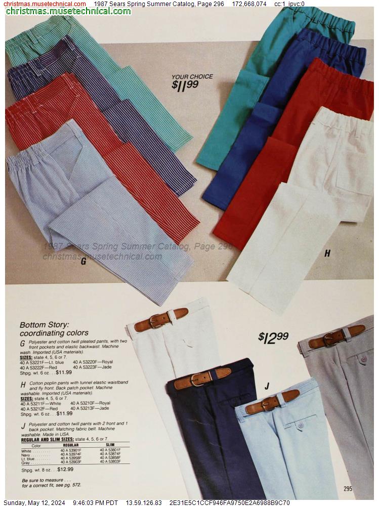 1987 Sears Spring Summer Catalog, Page 296