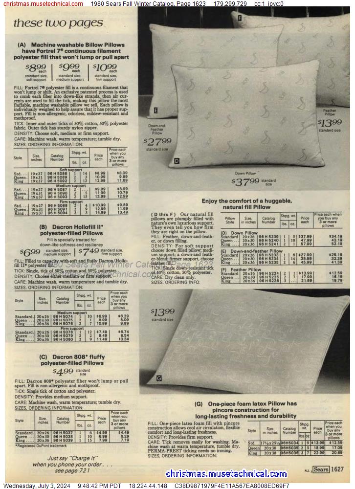 1980 Sears Fall Winter Catalog, Page 1623