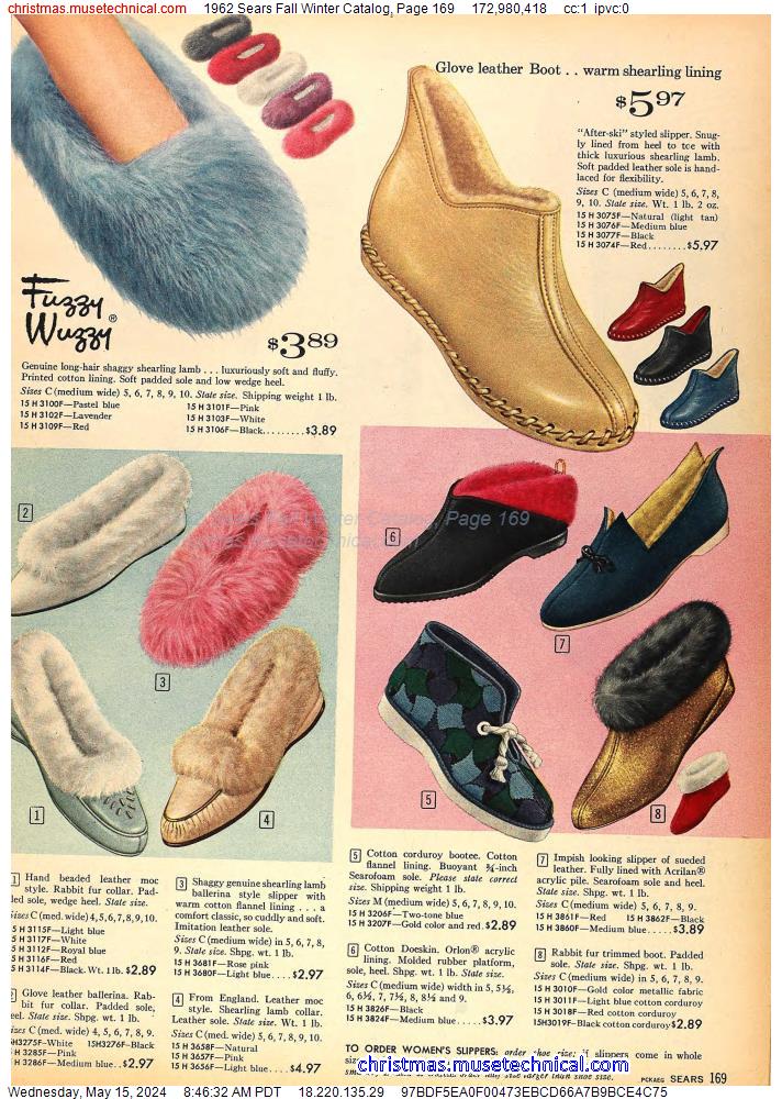 1962 Sears Fall Winter Catalog, Page 169