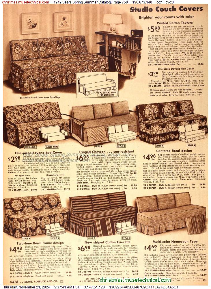 1942 Sears Spring Summer Catalog, Page 750