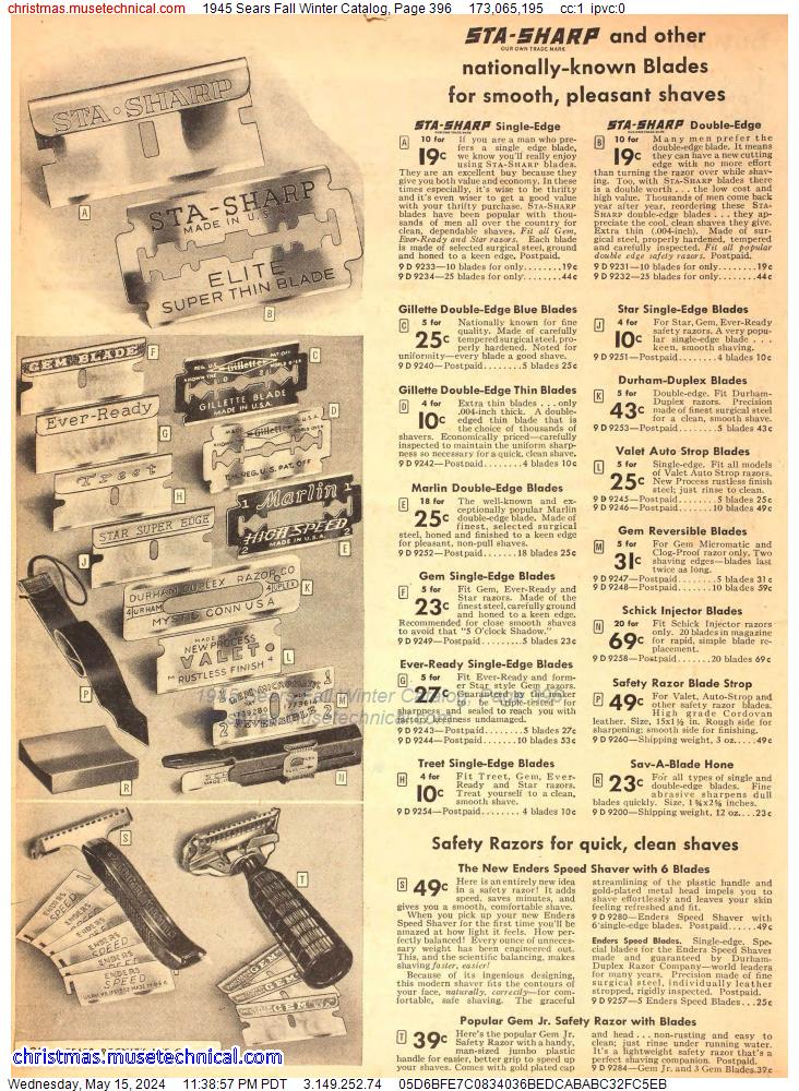 1945 Sears Fall Winter Catalog, Page 396