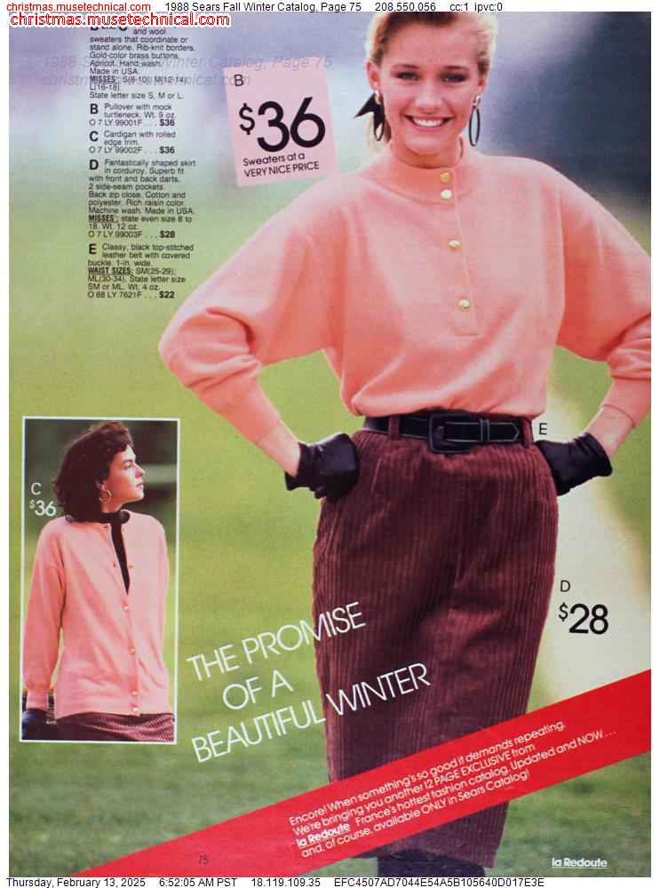 1988 Sears Fall Winter Catalog, Page 75