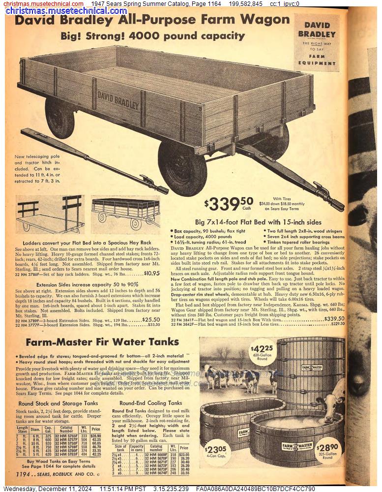 1947 Sears Spring Summer Catalog, Page 1164