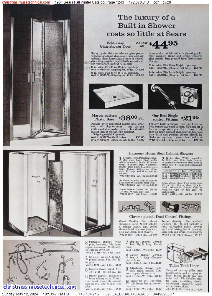 1964 Sears Fall Winter Catalog, Page 1243