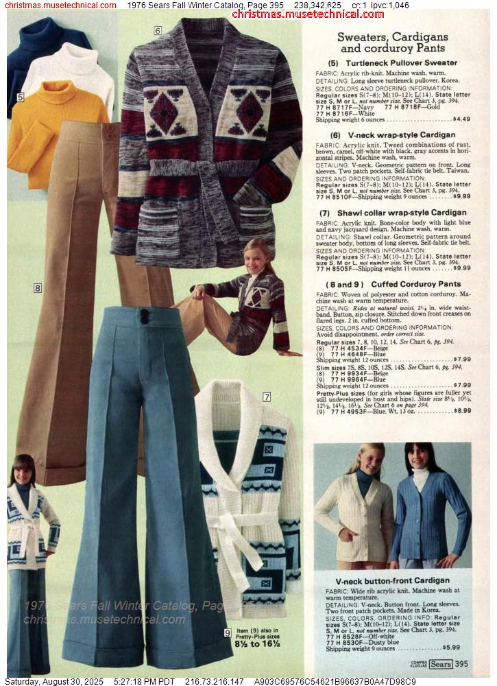 1976 Sears Fall Winter Catalog, Page 395
