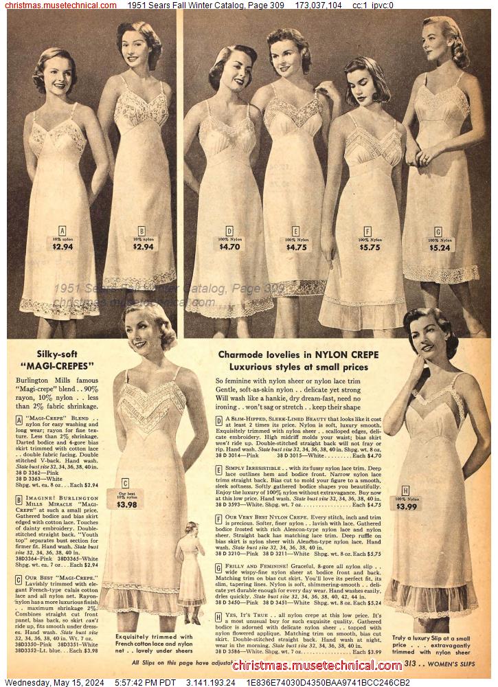 1951 Sears Fall Winter Catalog, Page 309