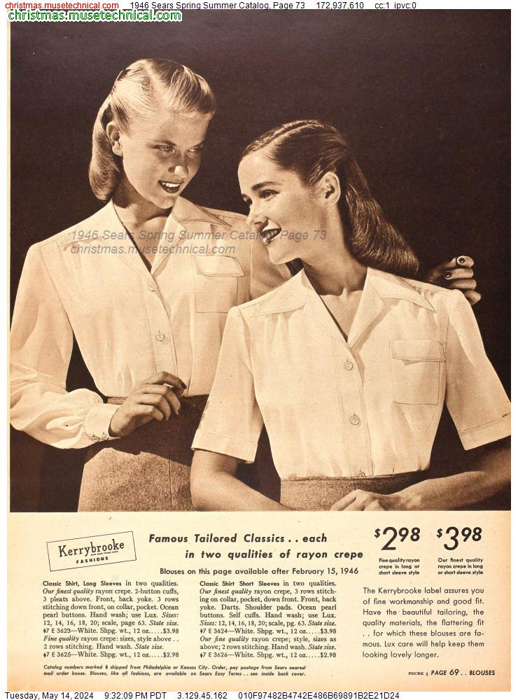 1946 Sears Spring Summer Catalog, Page 73
