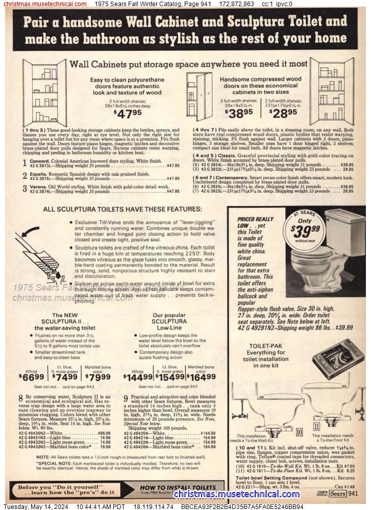 1975 Sears Fall Winter Catalog, Page 941