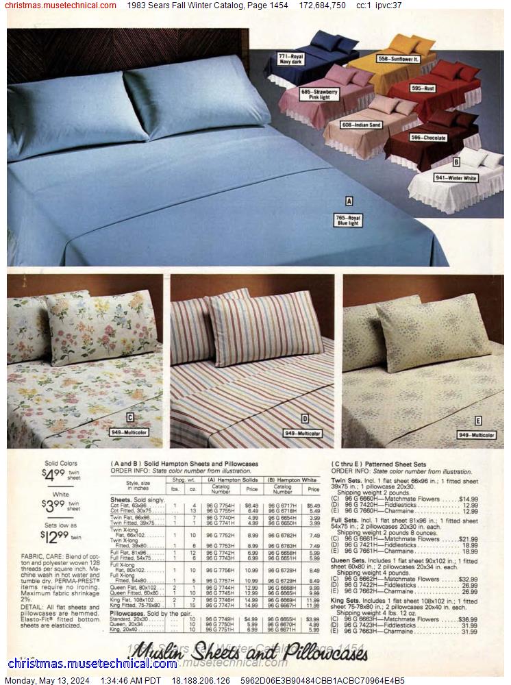1983 Sears Fall Winter Catalog, Page 1454