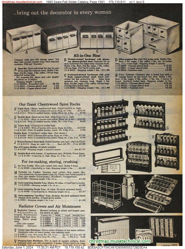 1965 Sears Fall Winter Catalog, Page 1381