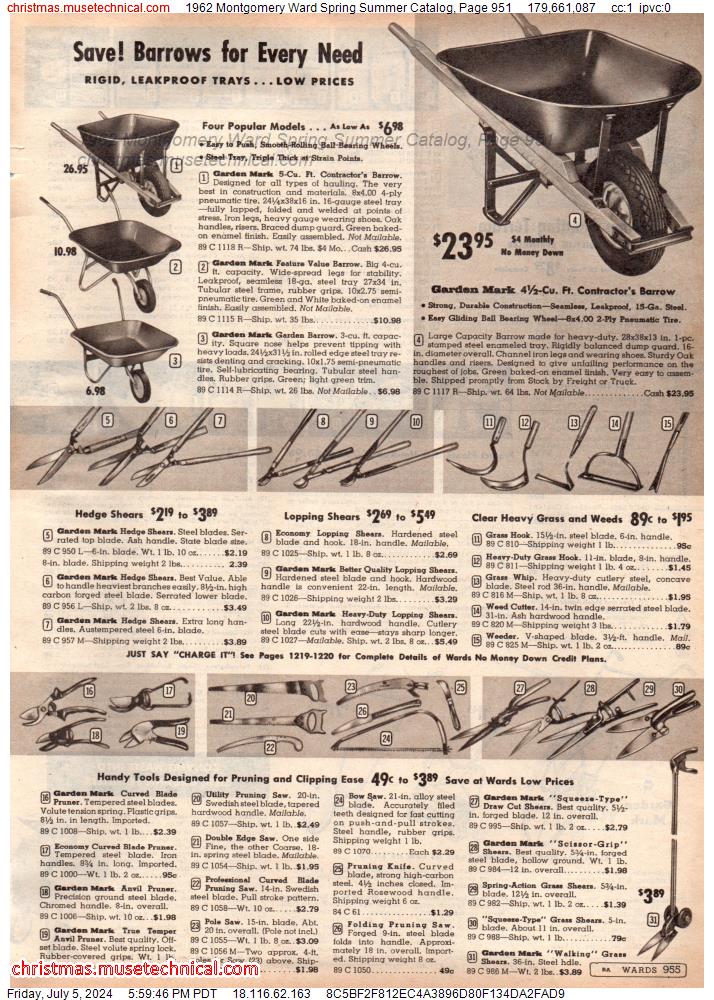 1962 Montgomery Ward Spring Summer Catalog, Page 951