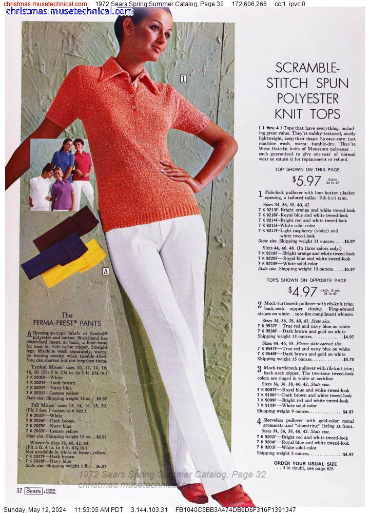 1972 Sears Spring Summer Catalog, Page 32