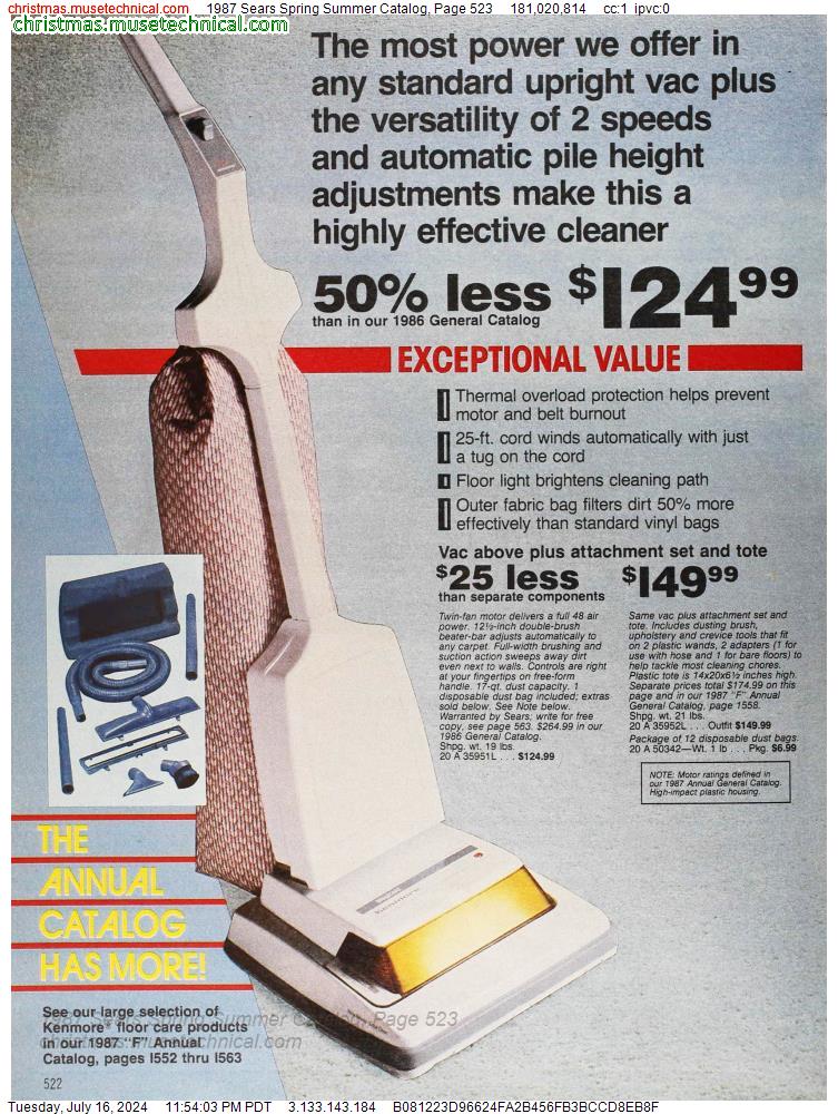 1987 Sears Spring Summer Catalog, Page 523