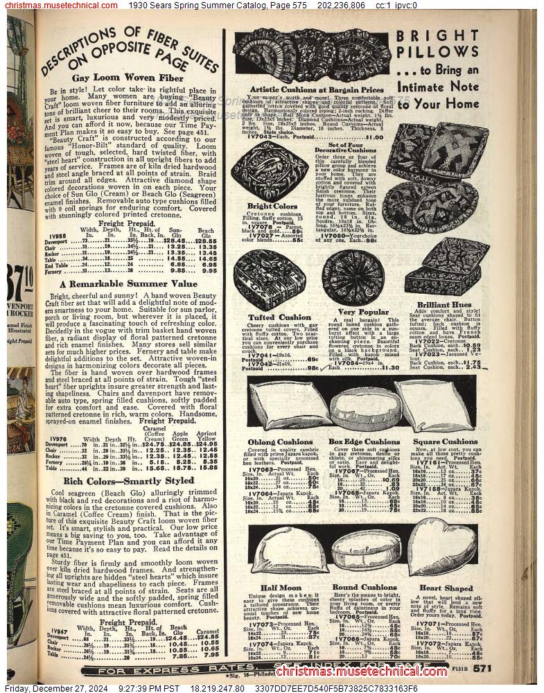 1930 Sears Spring Summer Catalog, Page 575