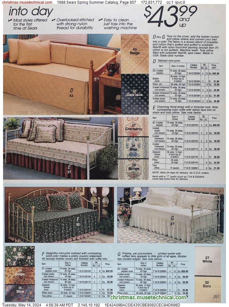 1988 Sears Spring Summer Catalog, Page 857