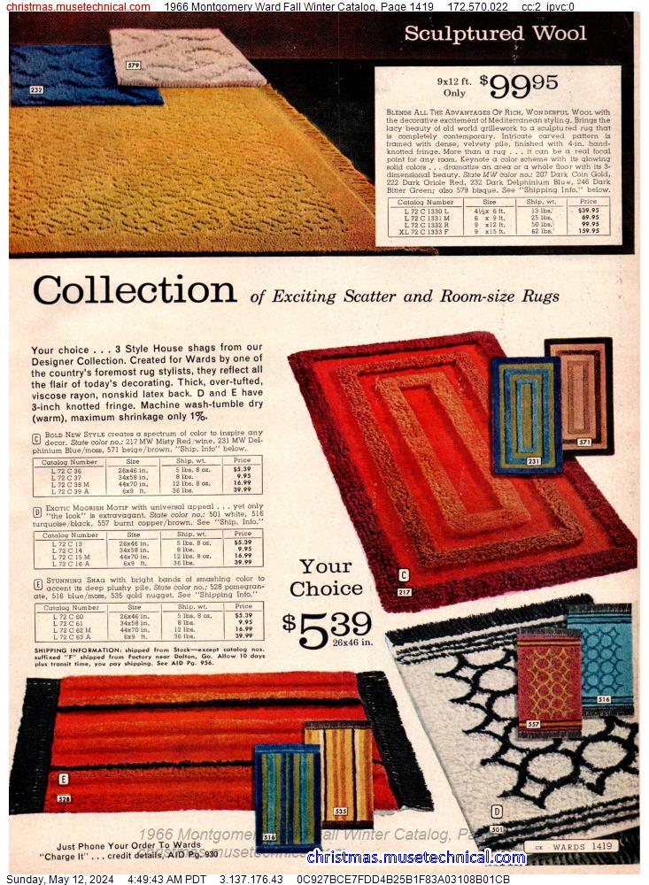 1966 Montgomery Ward Fall Winter Catalog, Page 1419