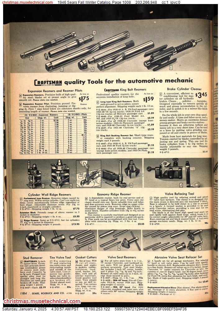 1946 Sears Fall Winter Catalog, Page 1008