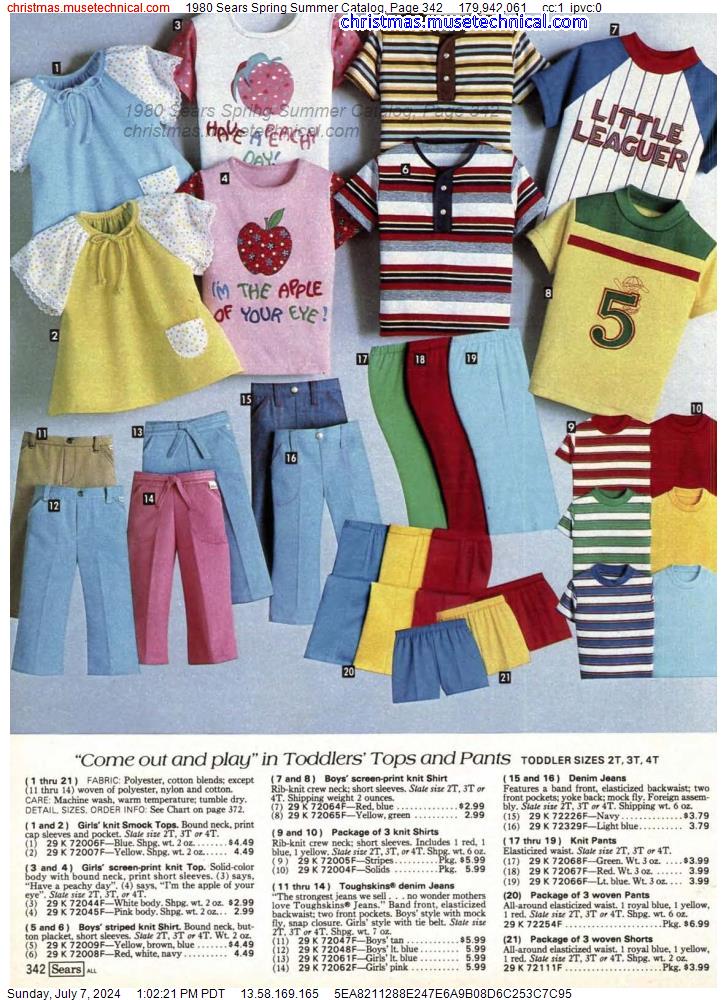 1980 Sears Spring Summer Catalog, Page 342