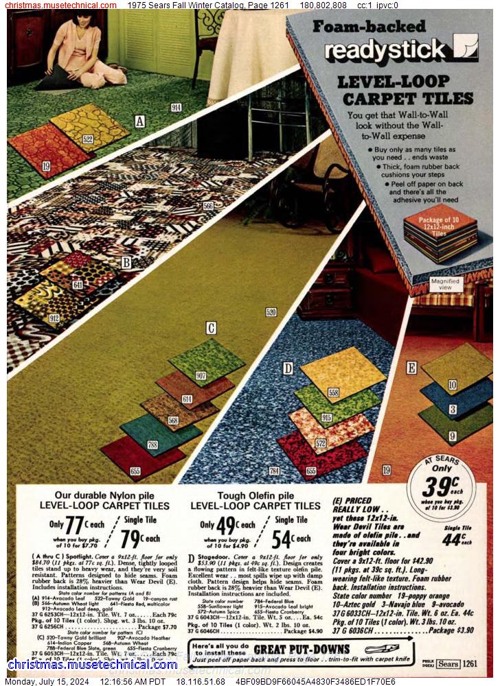 1975 Sears Fall Winter Catalog, Page 1261