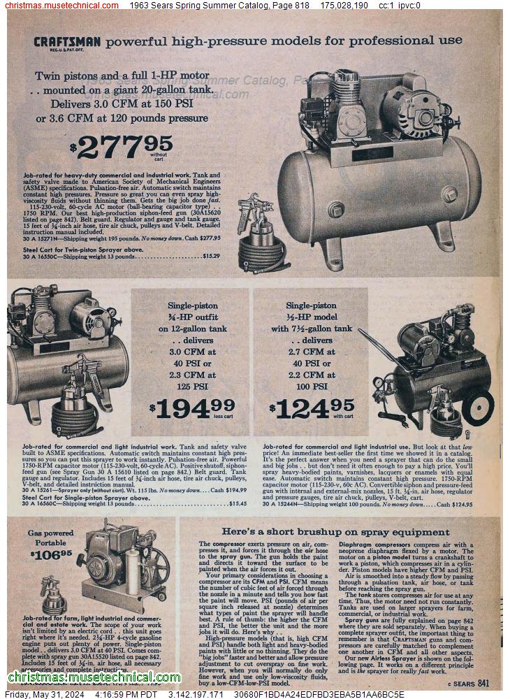 1963 Sears Spring Summer Catalog, Page 818