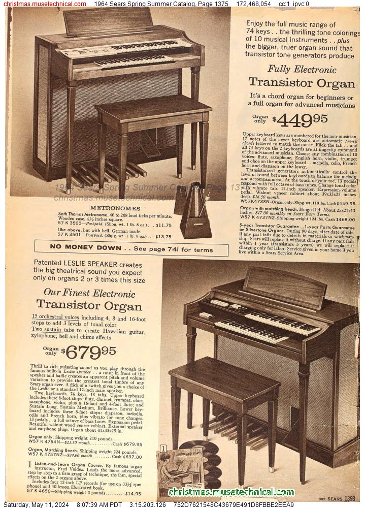 1964 Sears Spring Summer Catalog, Page 1375