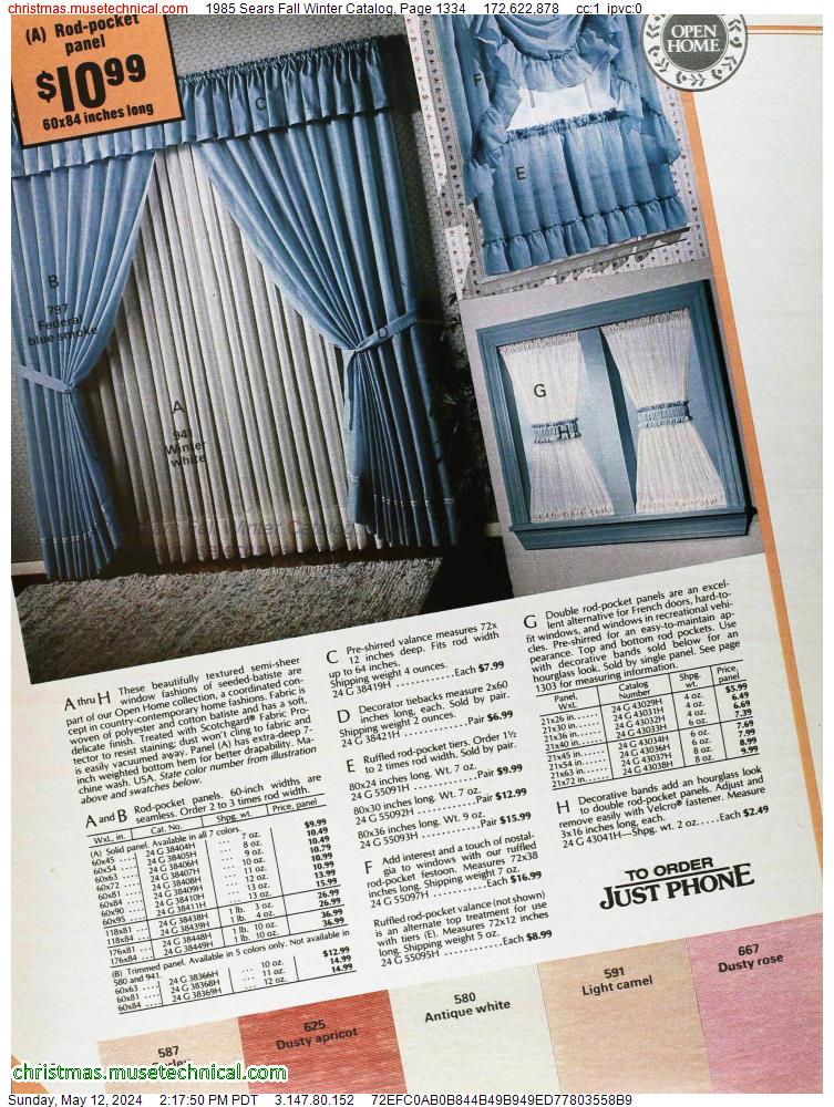 1985 Sears Fall Winter Catalog, Page 1334