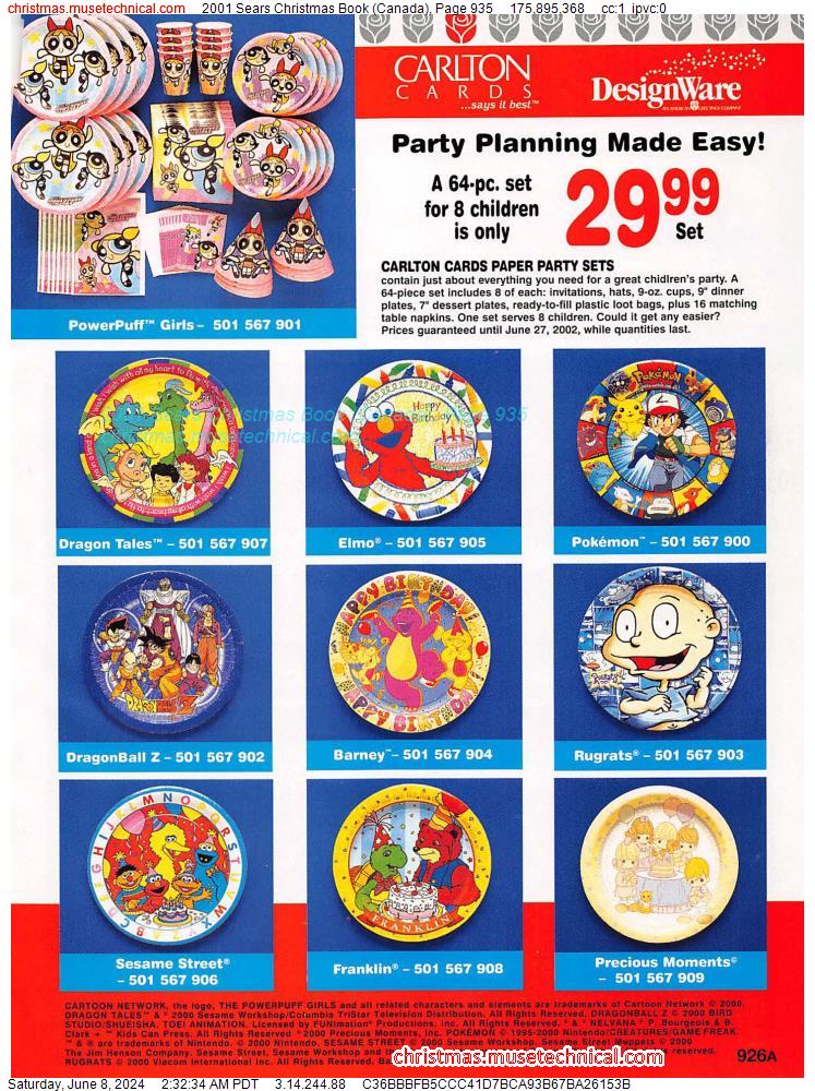 2001 Sears Christmas Book (Canada), Page 935