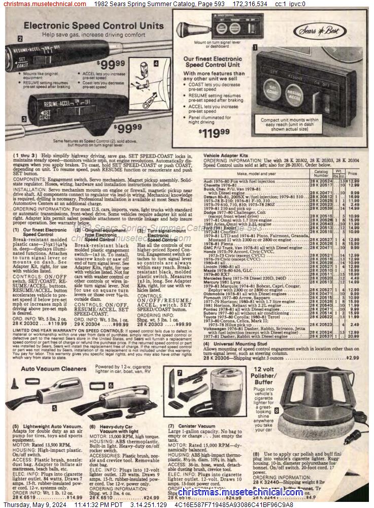 1982 Sears Spring Summer Catalog, Page 593