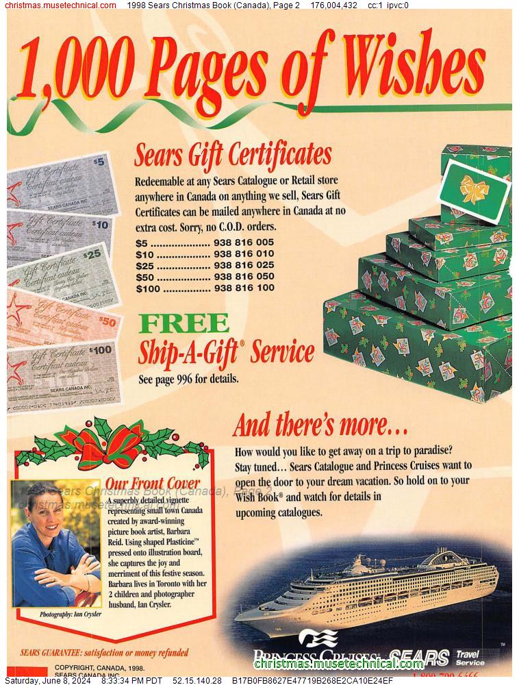 1998 Sears Christmas Book (Canada), Page 2