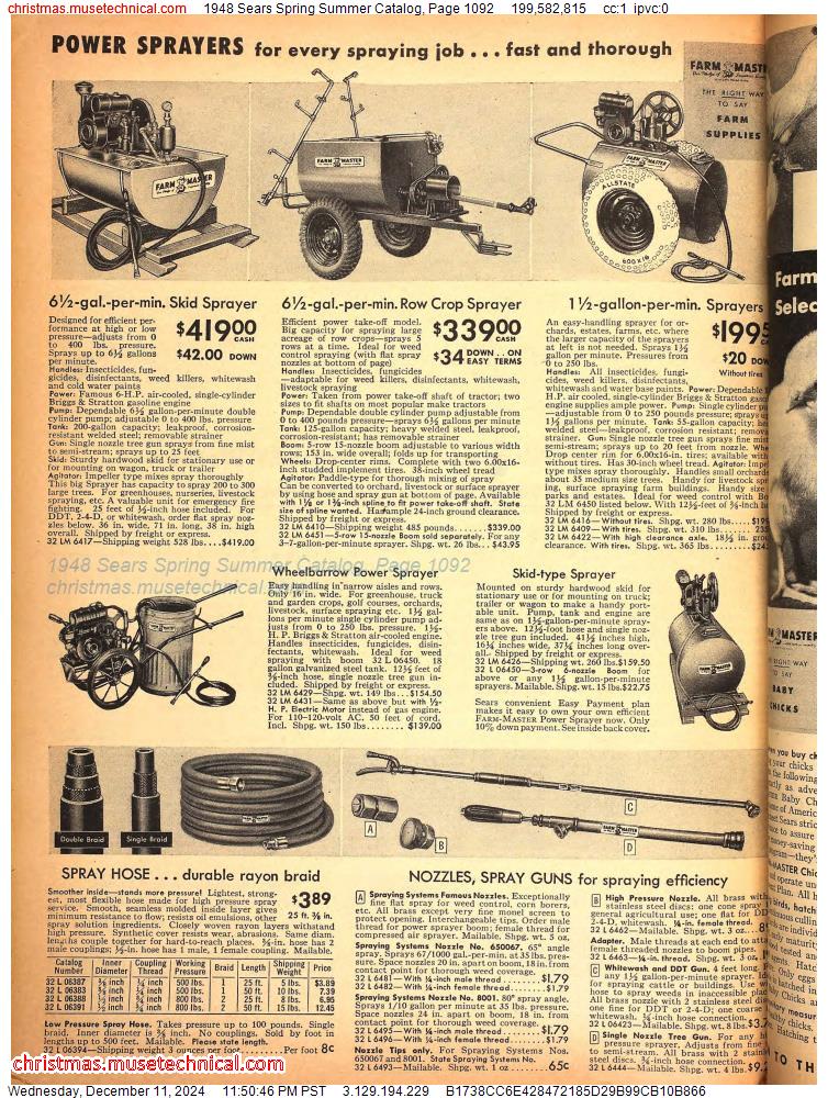 1948 Sears Spring Summer Catalog, Page 1092