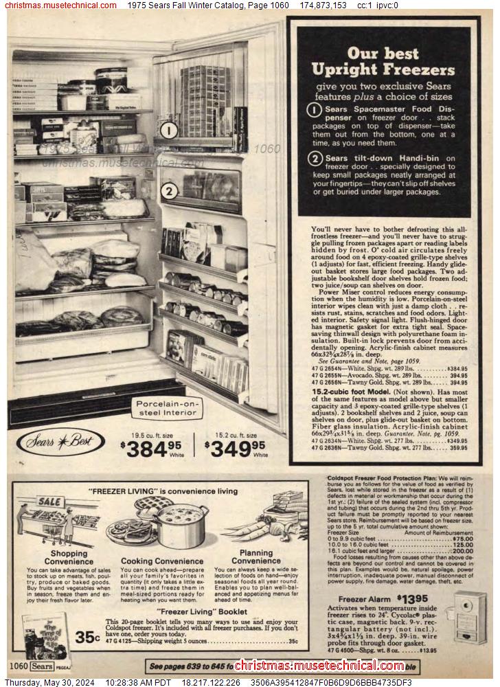 1975 Sears Fall Winter Catalog, Page 1060