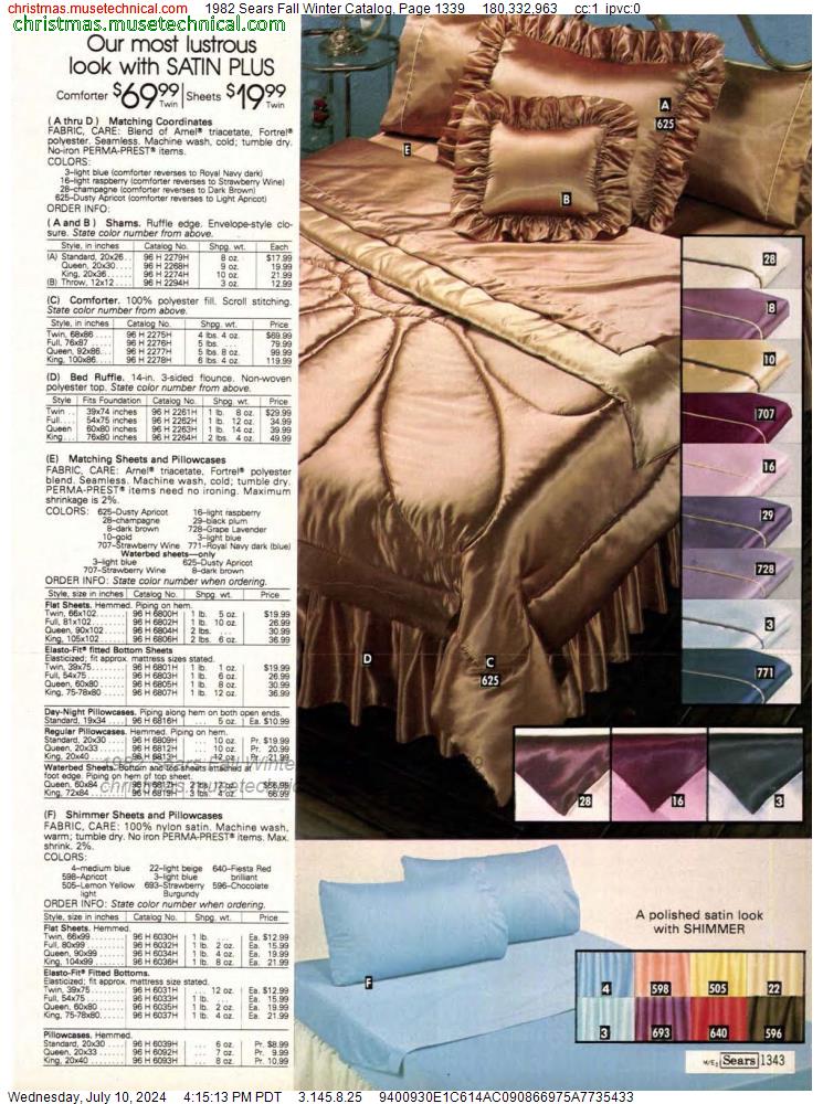 1982 Sears Fall Winter Catalog, Page 1339