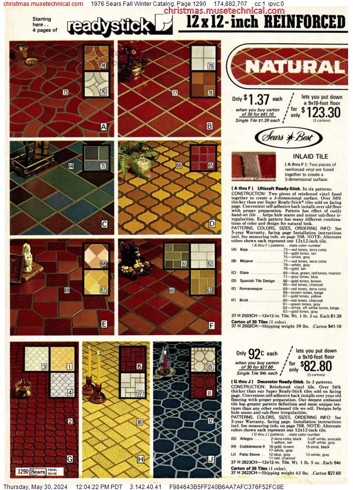 1976 Sears Fall Winter Catalog, Page 1290