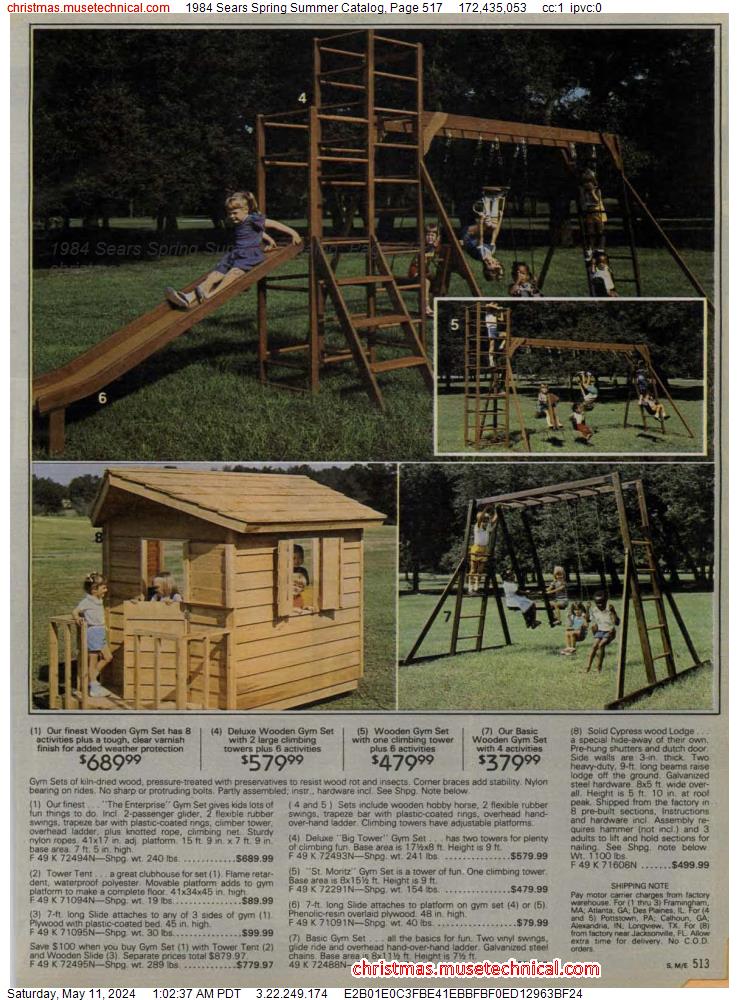 1984 Sears Spring Summer Catalog, Page 517