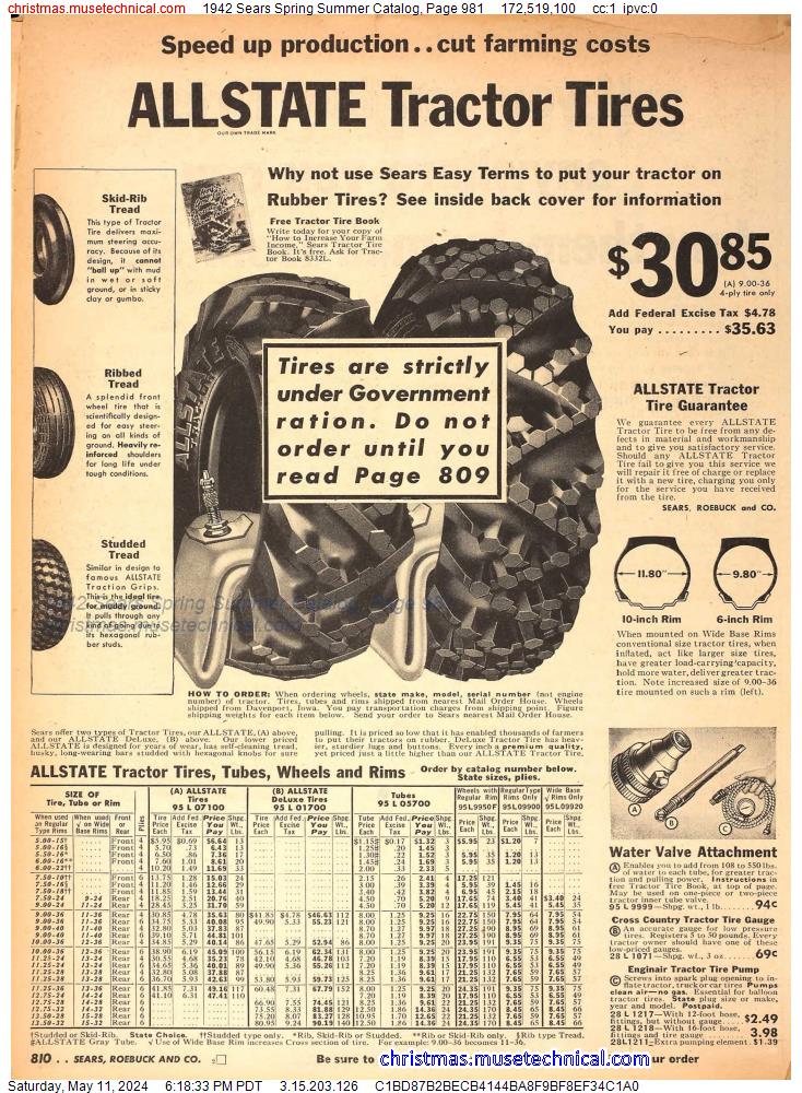 1942 Sears Spring Summer Catalog, Page 981