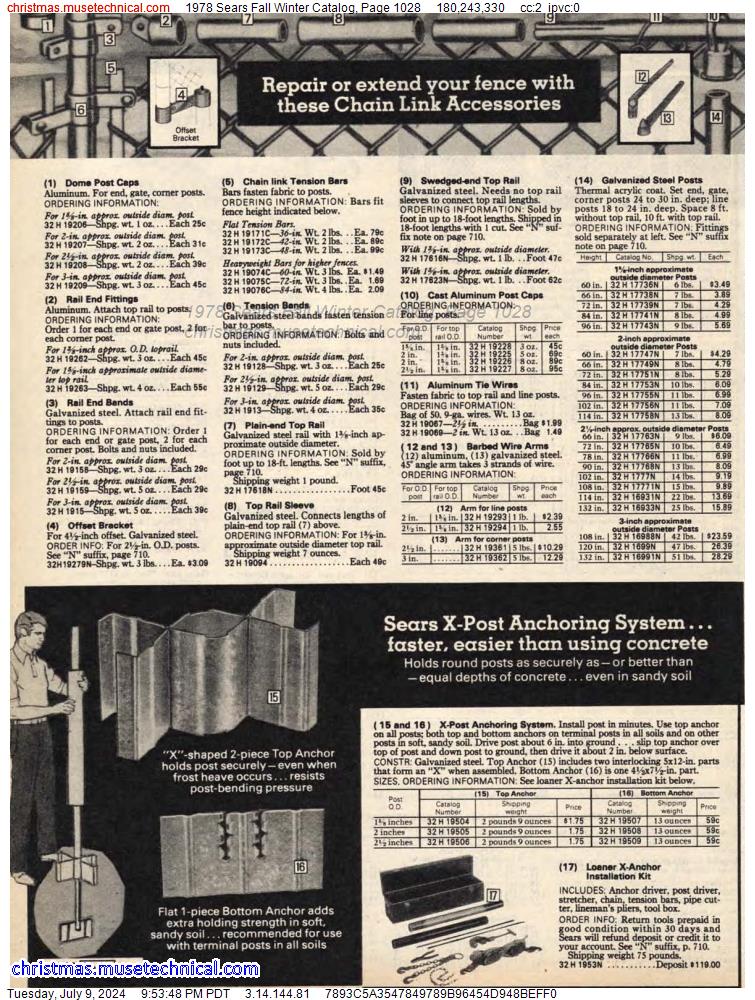 1978 Sears Fall Winter Catalog, Page 1028