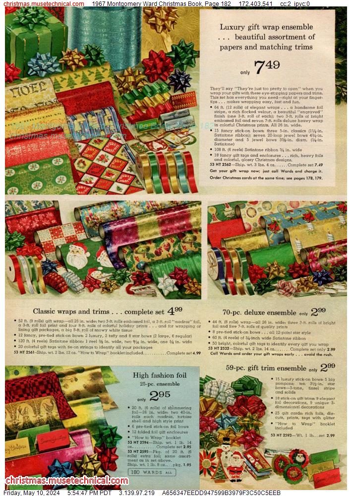 1967 Montgomery Ward Christmas Book, Page 182